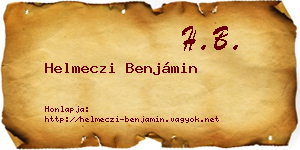Helmeczi Benjámin névjegykártya